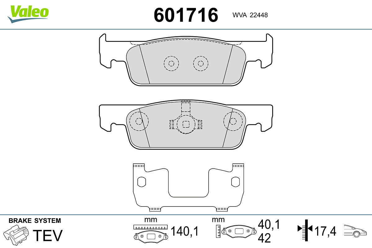 BRAKE PADS DACIA LOGAN II SANDERO II FR